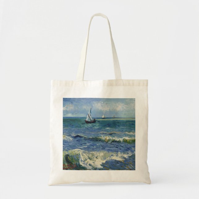 Vincent Van Gogh - Seascape at Saintes-Maries Tote Bag (Front)