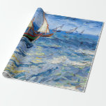 Vincent van Gogh - Seascape at Saintes-Maries Wrapping Paper<br><div class="desc">Seascape at Saintes-Maries - Vincent van Gogh,  Oil on Canvas,  1888</div>