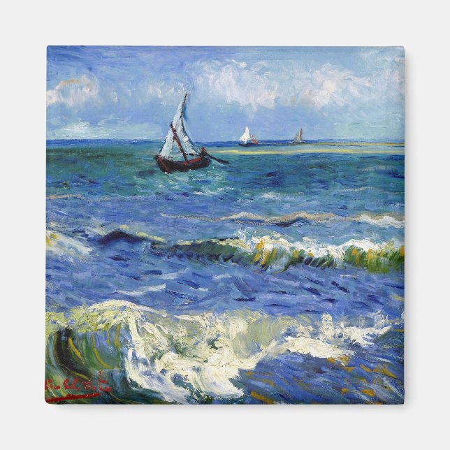 Vincent van Gogh Seascape Magnet (Front)