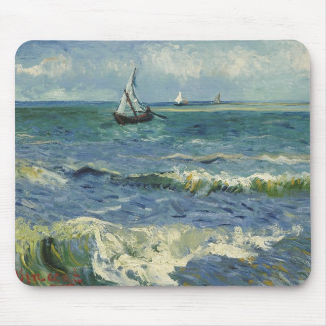 Vincent van Gogh - Seascape near Les Saintes Mouse Mat (Front)