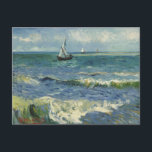 Vincent van Gogh - Seascape near Les Saintes Postcard<br><div class="desc">Seascape near Les Saintes-Maries-de-la-Mer by Vincent van Gogh, 1888. Vincent van Gogh was a Dutch Post-Impressionist painter who is among the most famous and influential figures in the history of Western art. In just over a decade he created approximately 2100 artworks, including around 860 oil paintings, most of them in...</div>