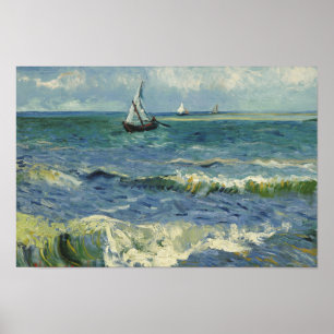 Vincent van Gogh - Seascape near Les Saintes Poster