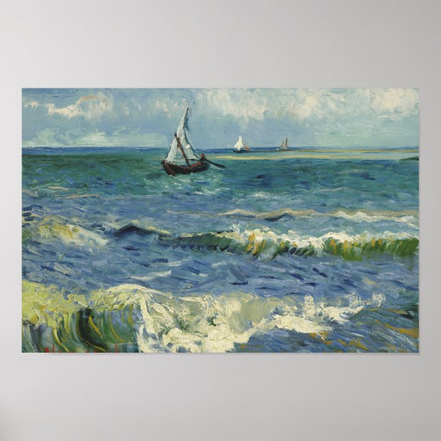 Vincent van Gogh - Seascape near Les Saintes Poster (Front)