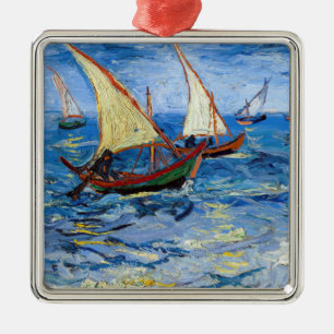 Vincent van Gogh - Seascape near Saintes-Maries Metal Tree Decoration