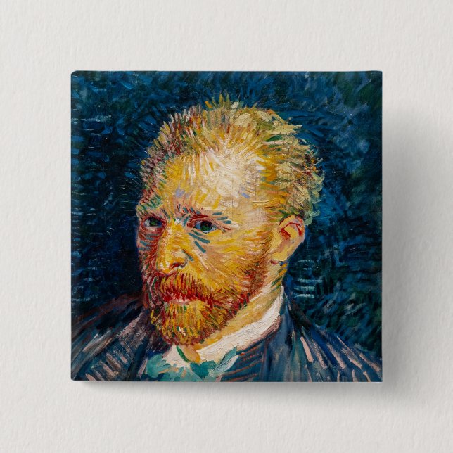 Vincent Van Gogh - Self-Portrait 15 Cm Square Badge (Front)