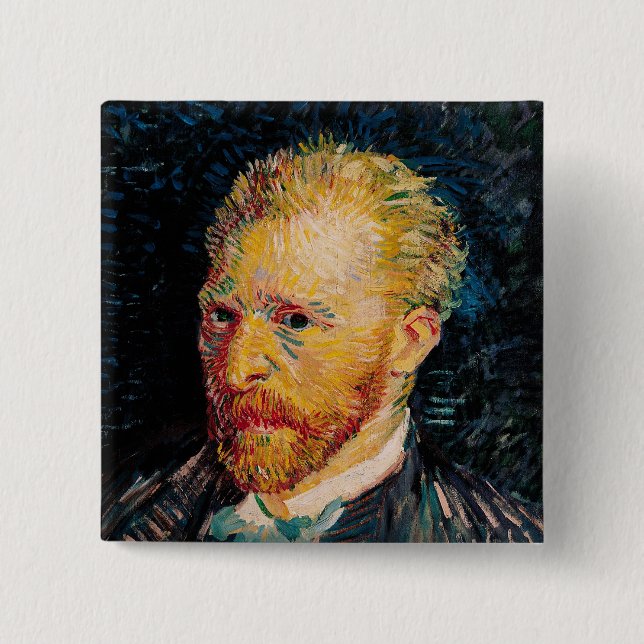 Vincent van Gogh | Self Portrait, 1887 15 Cm Square Badge (Front)