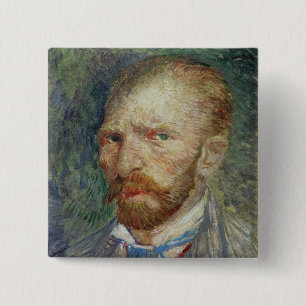 Vincent van Gogh Self Portrait, 1887 15 Cm Square Badge