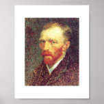 Vincent van Gogh - Self-portrait 1887 Poster<br><div class="desc">See "The Portrait of Dr Gachet" in A Long Night.</div>