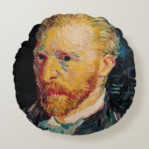 Vincent van Gogh Self Portrait, 1887 Round Cushion