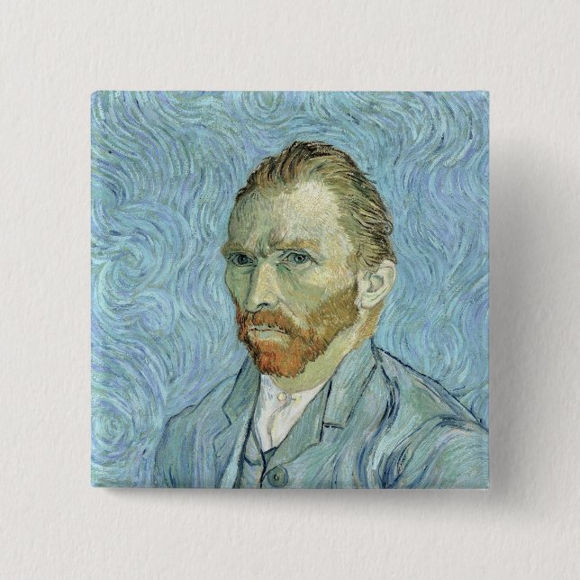 Vincent van Gogh | Self Portrait, 1889 15 Cm Square Badge (Front)