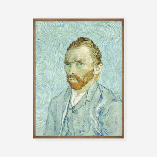 Vincent Van Gogh Self-Portrait 1889 Blue Painting  Poster