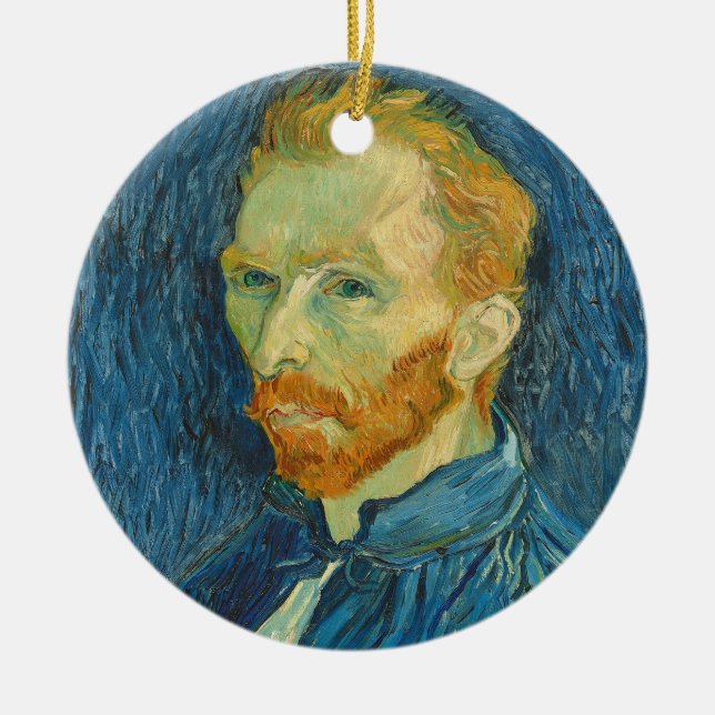 Vincent van Gogh | Self Portrait, 1889 Ceramic Tree Decoration (Front)