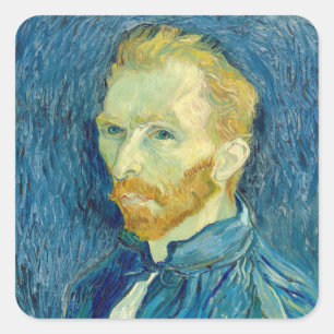 Vincent Van Gogh Self Portrait 1889 Square Sticker
