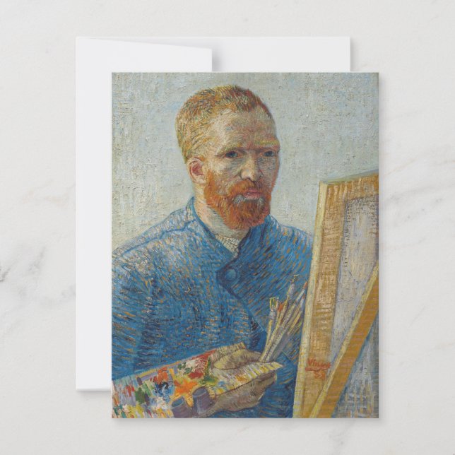 Vincent Van Gogh - Self Portrait  as a Painter Thank You Card (Front)