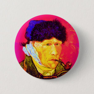 Vincent Van Gogh - Self Portrait Bandage Pop Art 6 Cm Round Badge