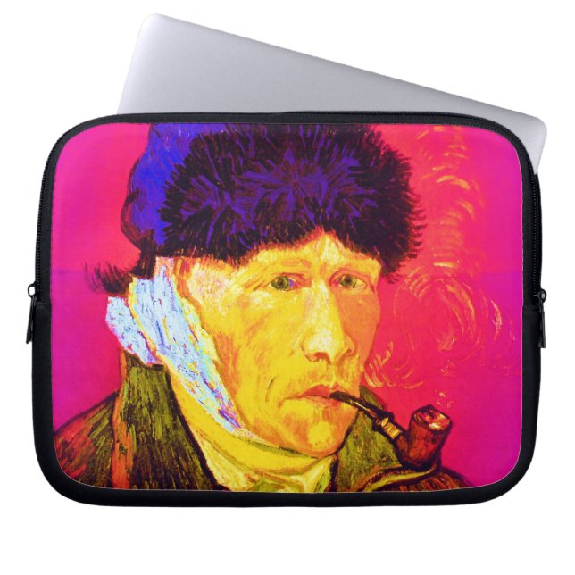 Vincent Van Gogh - Self Portrait Bandage Pop Art Laptop Sleeve (Front)