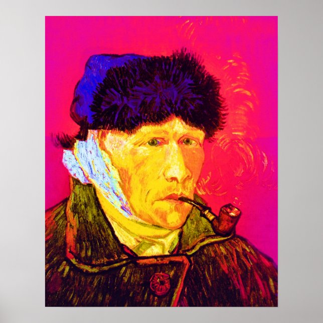 Vincent Van Gogh - Self Portrait Bandage Pop Art Poster (Front)
