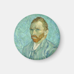 Vincent Van Gogh Self Portrait Blue Background Magnet