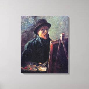 Vincent Van Gogh - Self Portrait Dark Felt Hat Canvas Print