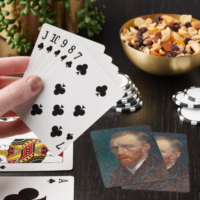 Vincent Van Gogh Self Portrait Family Poker Game Playing Cards (In Situ)