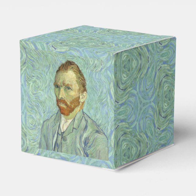 Vincent Van Gogh Self Portrait Fine Art Painting Favour Box (Back Side)