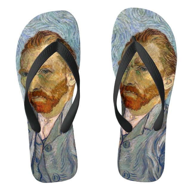 Vincent Van Gogh - Self-Portrait Flip Flops (Footbed)