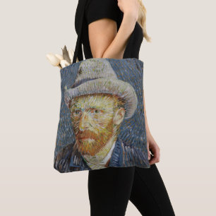 Vincent Van Gogh Self Portrait Grey Felt Hat Art Tote Bag