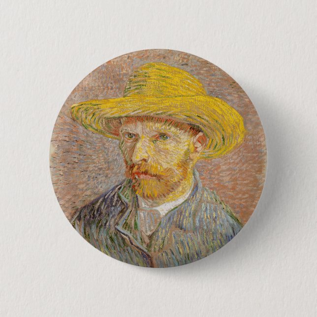 Vincent Van Gogh Self Portrait impressionist paint 6 Cm Round Badge (Front)