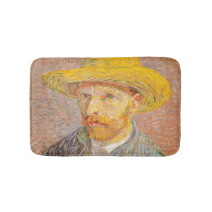 Vincent Van Gogh Self Portrait impressionist paint Bath Mat
