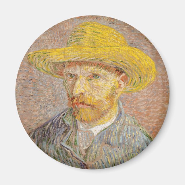 Vincent Van Gogh Self Portrait impressionist paint Magnet (Front)