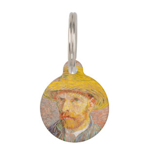Vincent Van Gogh Self Portrait impressionist paint Pet Tag