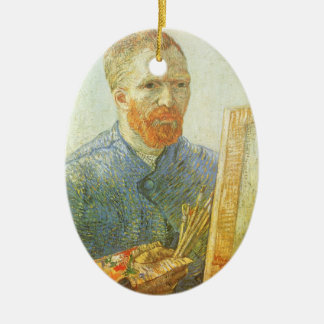 Vincent van Gogh - Self Portrait in Front of Easel Ceramic Tree Decoration