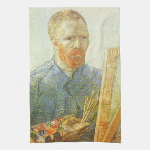 Vincent van Gogh - Self Portrait in Front of Easel Tea Towel