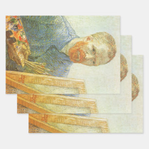 Vincent van Gogh - Self Portrait in Front of Easel Wrapping Paper Sheet