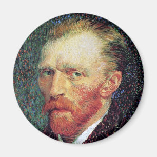 Vincent Van Gogh - Self-Portrait Pointillism Style Magnet