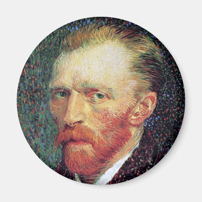 Vincent Van Gogh - Self-Portrait Pointillism Style Magnet (Front)