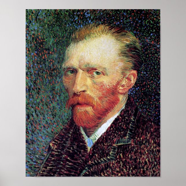 Vincent Van Gogh - Self-Portrait Pointillism Style Poster (Front)