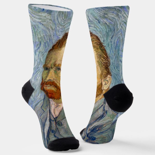 Vincent Van Gogh - Self-Portrait Socks (Angled)