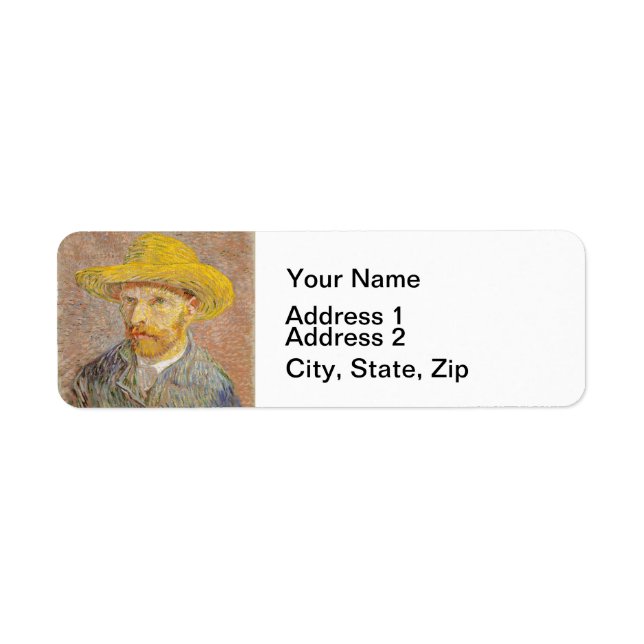 Vincent Van Gogh Self Portrait Straw Hat (Front)