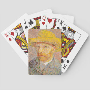 Vincent Van Gogh Self Portrait Straw Hat Playing Cards