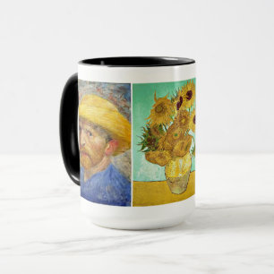 Vincent Van Gogh - Self-Portrait & Sunflowers Mug