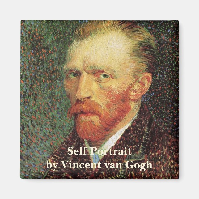 Vincent van Gogh Self Portrait, Vintage Fine Art Magnet (Front)