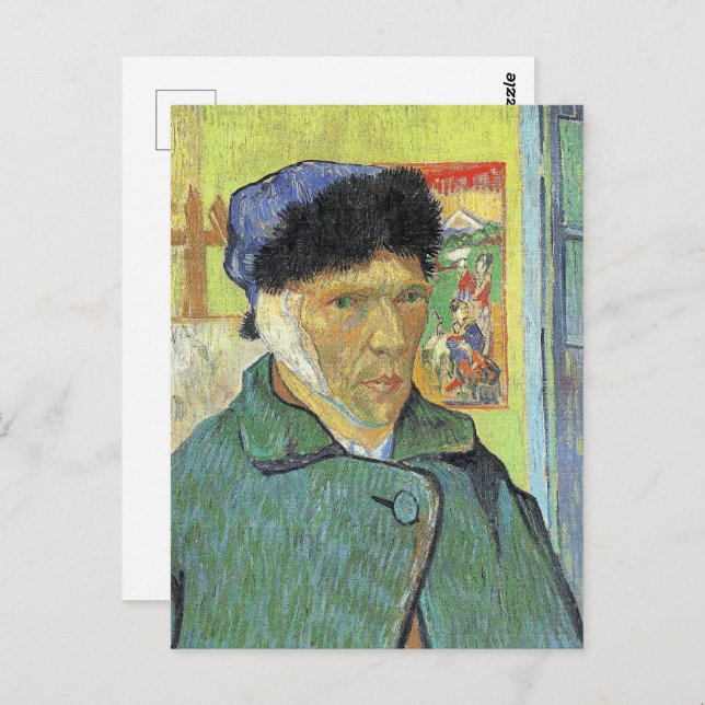 Vincent van Gogh, Self-Portrait with Bandaged Ear, Postcard (Front/Back)