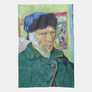 Vincent van Gogh - Self-portrait with bandaged ear Tea Towel