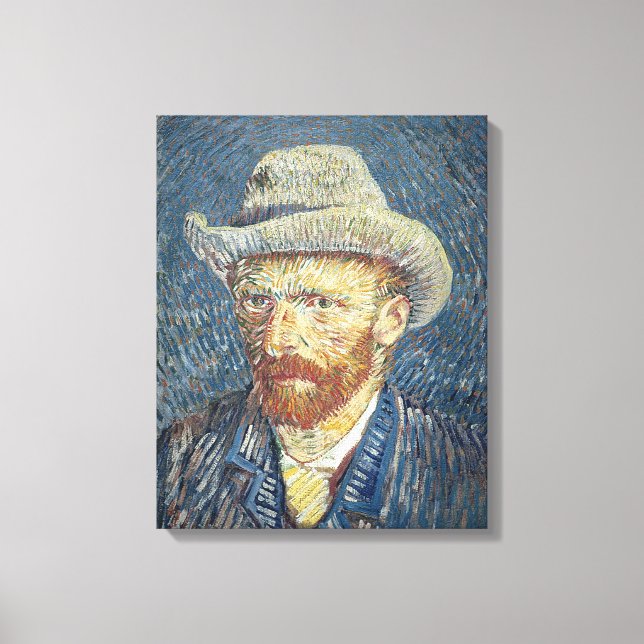 Vincent van Gogh | Self Portrait with Felt Hat Canvas Print (Front)