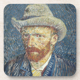 Vincent van Gogh   Self Portrait with Felt Hat Coaster