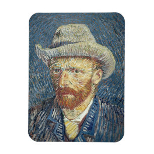 Vincent van Gogh   Self Portrait with Felt Hat Magnet