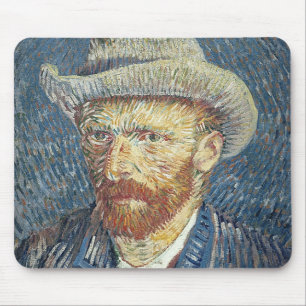 Vincent van Gogh Self Portrait with Felt Hat Mouse Mat
