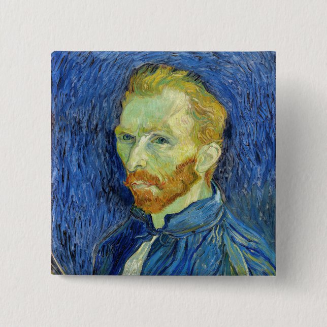 Vincent van Gogh - Self Portrait with Palette 15 Cm Square Badge (Front)