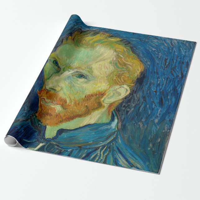 Vincent Van Gogh Self Portrait with Palette Art Wrapping Paper (Unrolled)